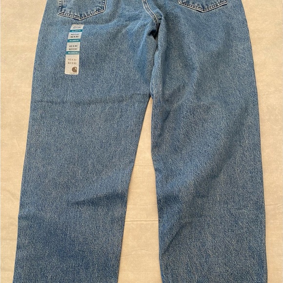 Carhartt B17 STW Relaxed Fit Tapered Leg Mens Jeans- 42x30- Light Wash -NEW - Picture 6 of 9